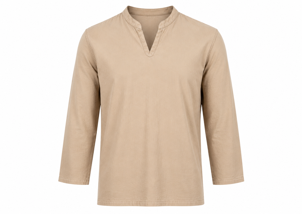 LLAGOX Oversize Premium Gömlek - Bej