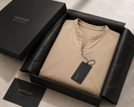 LLAGOX Oversize Premium Gömlek - Bej Görsel 7