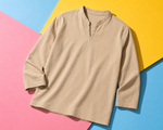 LLAGOX Oversize Premium Gömlek - Bej Görsel 8
