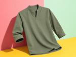 LLAGOX Oversize Premium Gömlek - Haki Görsel 6