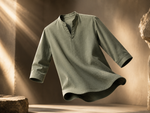 LLAGOX Oversize Premium Gömlek - Haki Görsel 7